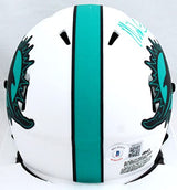 Mike Gesicki Autographed Miami Dolphins Lunar Speed Mini Helmet-Beckett W Holo