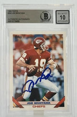 1993 Topps #340 Joe Montana Auto Kansas City Chiefs BGS Autograph 10
