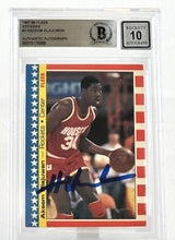 1987-88 Fleer Stickers #3 Hakeem Olajuwon Houston Rockets BGS Autograph 10