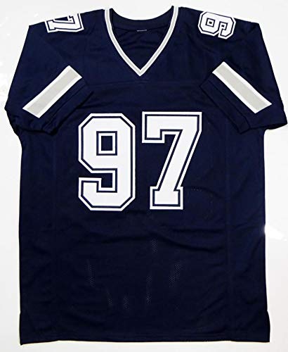 Taco Charlton Autographed Blue Pro Style Jersey- JSA W Auth *Black