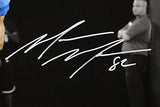 Mario Manningham Autographed 16x20 NY B/W & Color Photo- JSA Authenticated