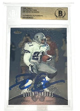 1998 Finest No Protectors #36 Deion Sanders Dallas Cowboys Autograph Beckett Aut