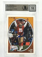 1991 Upper Deck Football Heroes #7 Joe Montana SF 49ers BGS Autograph 10