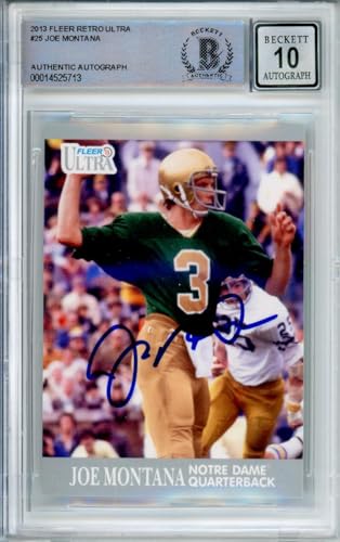 2013 Fleer Retro Ultra #25 Joe Montana San Francisco 49ers BGS Autograph 10