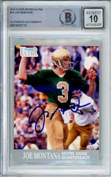 2013 Fleer Retro Ultra #25 Joe Montana San Francisco 49ers BGS Autograph 10