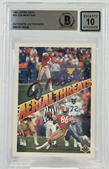 1991 Upper Deck #35 Aerial Threats Joe Montana Auto SF 49ers BGS Aut0 10