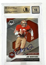2021 Panini Mosaic #292 Super Bowl MVPs Joe Montana Auto SF 49ers BGS Auto 10