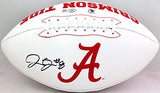 Josh Jacobs Autographed Alabama Crimson Tide Logo Football- Beckett W *Black