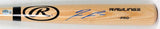 Ronald Acuna Autographed Pro Baseball blonde Bat - Beckett W *Blue