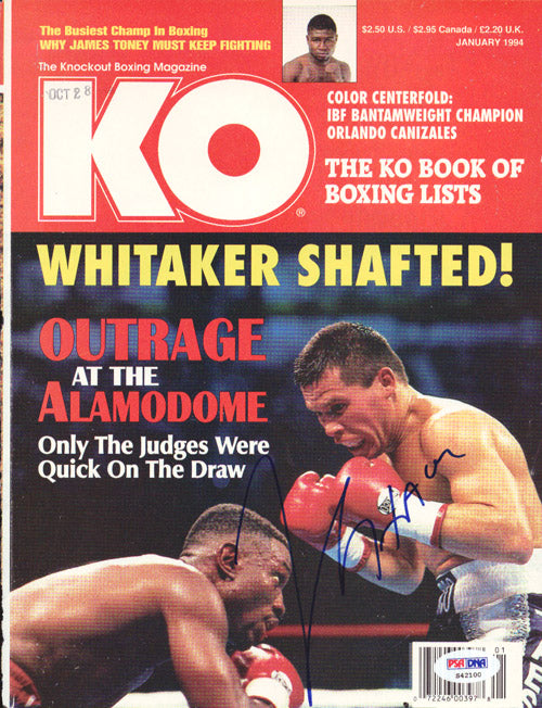 Julio Cesar Chavez Autographed KO Boxing Magazine Cover PSA/DNA #S42100