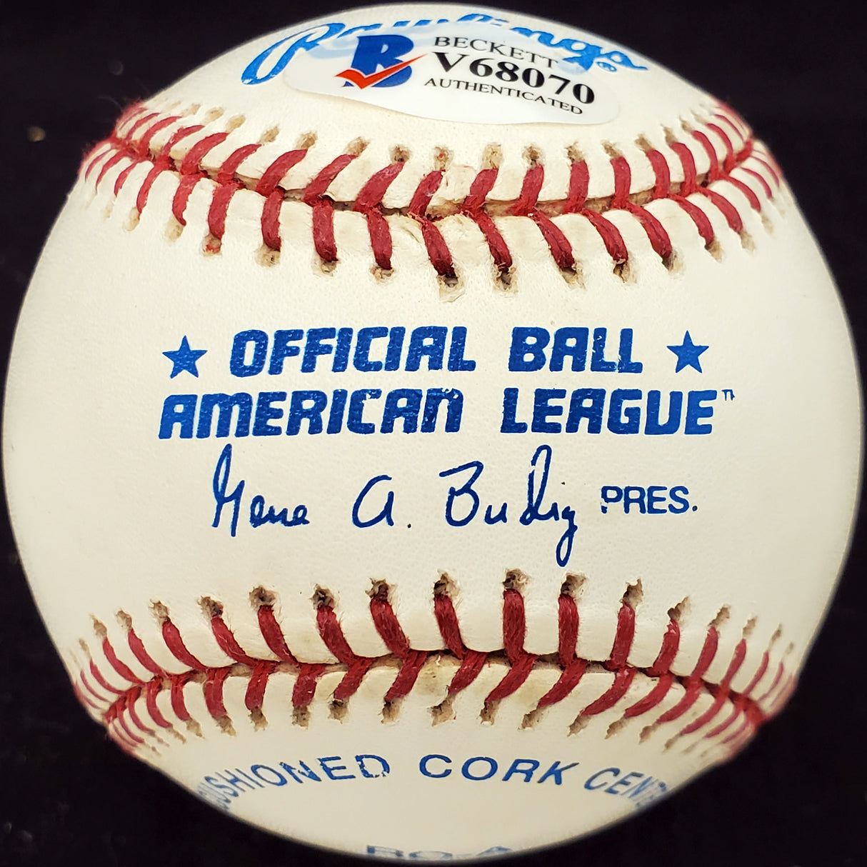 Joe Astroth Autographed Official AL Baseball Philadelphia A's Beckett BAS #V68070