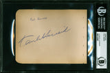 Paul Henreid Casablanca Authentic Signed 4.5x5.75 Album Page BAS Slabbed