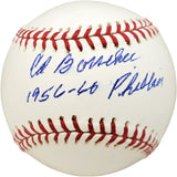 Ed Bouchee Autographed Official MLB Baseball Philadelphia Phillies "1956-60 Phillies" Beckett BAS #V68087