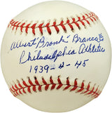 Albert Al "Bronk" Brancato Autographed Official AL Baseball Philadelphia A's "Philadelphia Athletics 1939-4-45" Beckett BAS #V68097