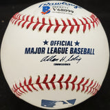 Bobby Wilkins Autographed Official MLB Baseball Philadelphia A's Beckett BAS #V68099