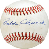 Bubba Church Autographed Official NL Baseball Philadelphia Phillies, Cincinnati Reds Beckett BAS #V68146