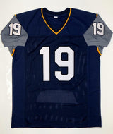 Keenan Reynolds Autographed Navy Blue College Style Stat Jersey- JSA W Auth
