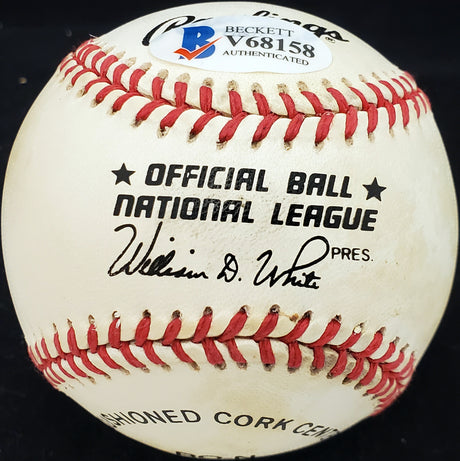 Andy Seminick Autographed Official NL Baseball Philadelphia Phillies Beckett BAS #V68158