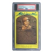 Eddie Mathews Signed 4x6 Milwaukee Braves HOF Plaque Card PSA/DNA 85025794 - Sports Integrity