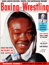 Kid Gavilan Autographed Boxing & Wrestling Magazine Cover PSA/DNA #S47118