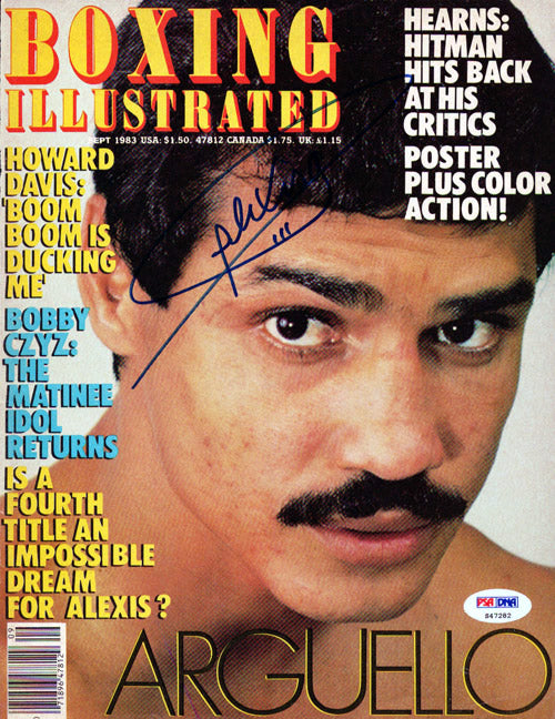 Alexis Arguello Autographed Boxing Illustrated Magazine Cover PSA/DNA #S47282