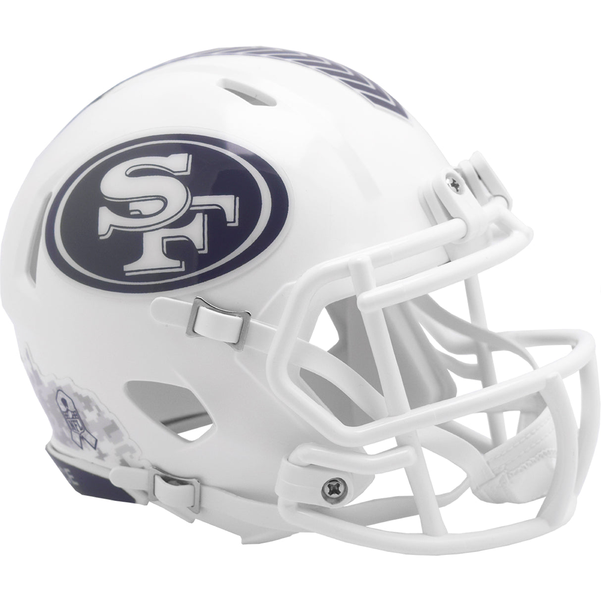 San Francisco 49ers 2024 Salute to Service Riddell Speed Mini Football Helmet