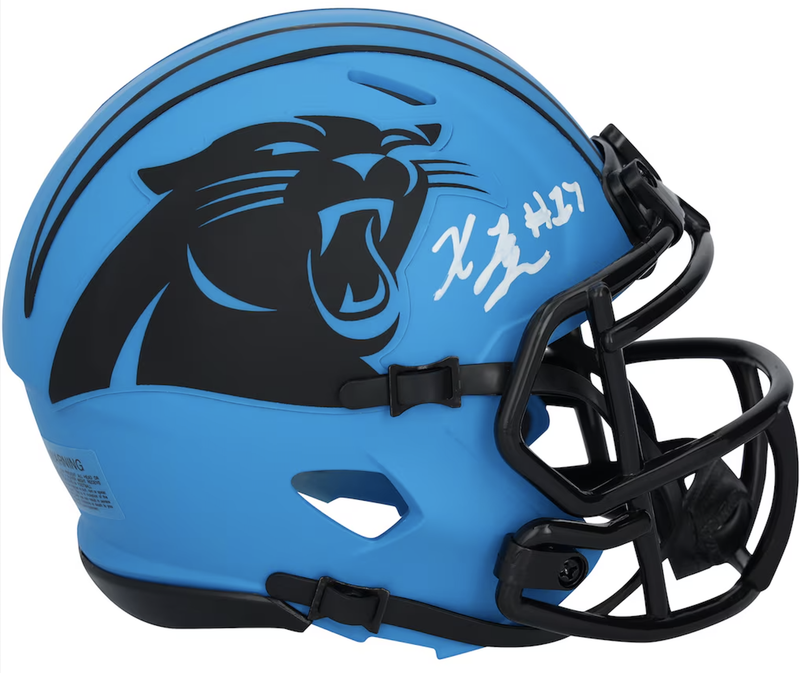 Xavier Legette Autographed Carolina Panthers RAVE Speed Mini Helmet Fanatics