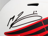 Mac Jones Autographed New England Patriots Lunar Eclipse White Full Size Replica Speed Helmet Beckett BAS QR Stock #202966