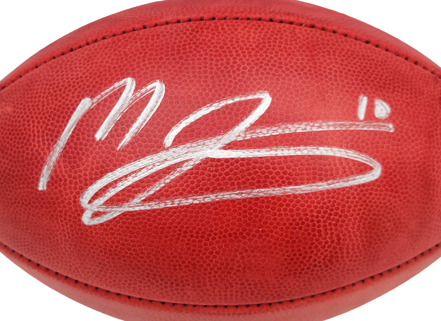 Mac Jones Autographed Official NFL Leather Football New England Patriots Beckett BAS QR Stock #202969