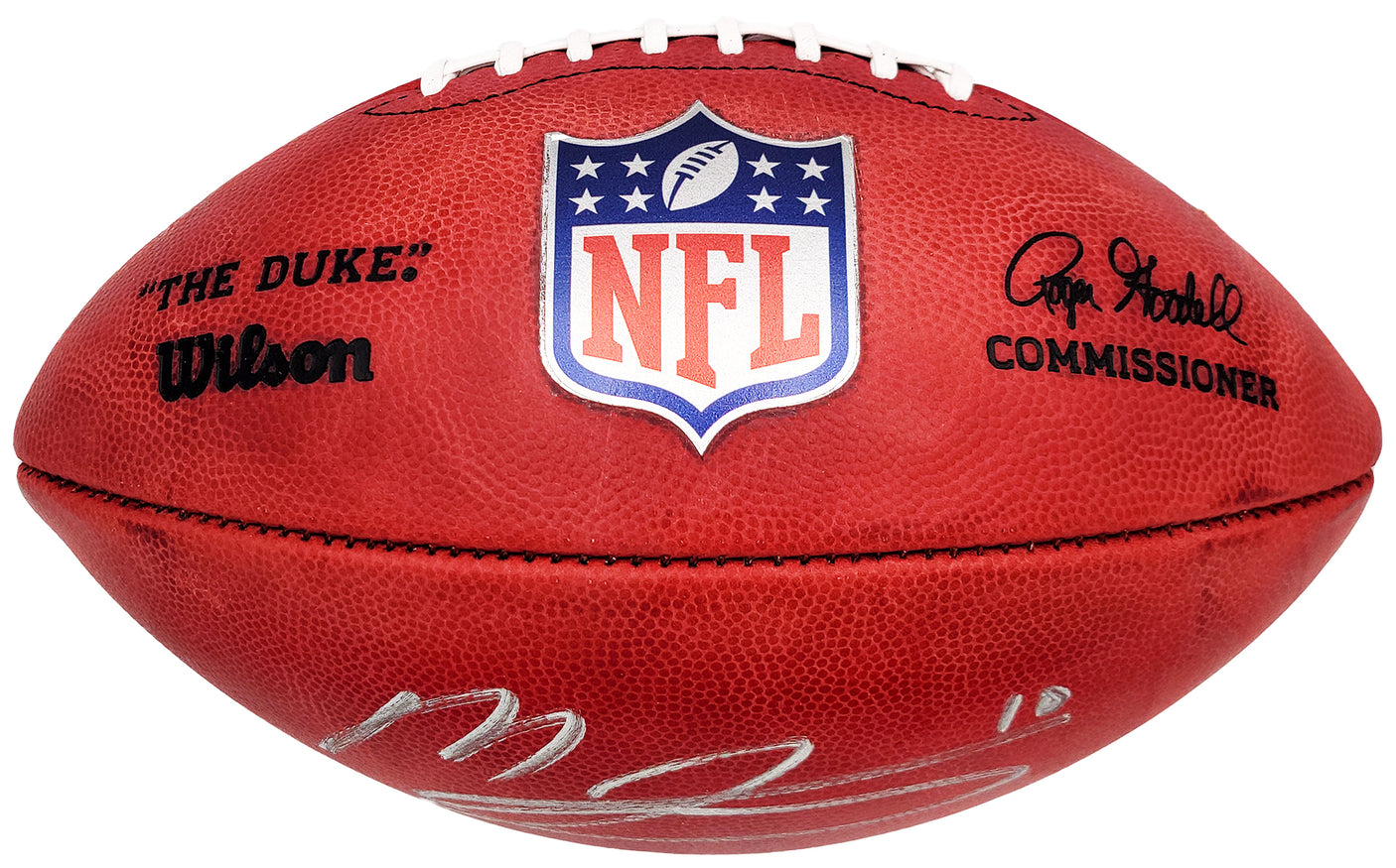Mac Jones Autographed Official NFL Leather Football New England Patriots Beckett BAS QR Stock #202969