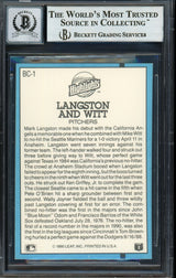 Mark Langston & Mike Witt Autographed 1991 Donruss Card #BC-1 California Angels Auto Grade Gem Mint 10 Beckett BAS #12744983