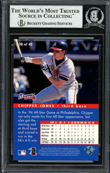 Chipper Jones Autographed 1997 Upper Deck Collectors Choice Card #30 Atlanta Braves Beckett BAS #12750409