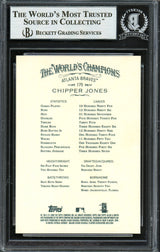 Chipper Jones Autographed 2008 Topps Allen & Ginter Card #175 Atlanta Braves Beckett BAS Stock #193099