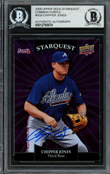 Chipper Jones Autographed 2009 Upper Deck Starquest Card #SQ-4 Atlanta Braves Beckett BAS #12750574