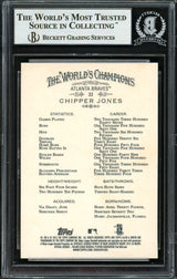 Chipper Jones Autographed 2012 Topps Allen & Ginter Card #33 Atlanta Braves Beckett BAS #12750804