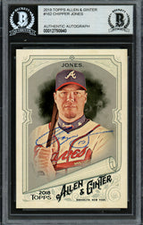 Chipper Jones Autographed 2018 Topps Allen & Ginter Card #162 Atlanta Braves Beckett BAS #12750840