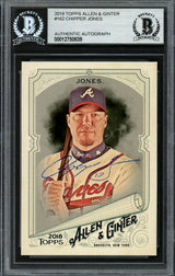 Chipper Jones Autographed 2018 Topps Allen & Ginter Card #162 Atlanta Braves Beckett BAS #12750839