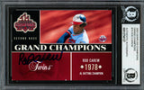Rod Carew Autographed 2003 Donruss Champions Card #GC-15 Minnesota Twins Beckett BAS #12754127