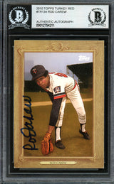 Rod Carew Autographed 2010 Topps Turkey Red Card #TR134 Minnesota Twins Beckett BAS #12754211