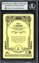 Rod Carew Autographed 2013 Topps Gypsy Queen Card #127 California Angels Beckett BAS #12754246