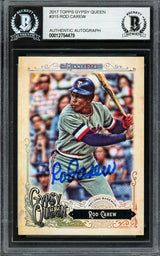 Rod Carew Autographed 2017 Topps Gypsy Queen Card #315 Minnesota Twins Beckett BAS #12754479