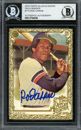 Rod Carew Autographed 2019 Topps Allen & Ginter Gold Card #115 Minnesota Twins Beckett BAS #12754538