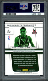 Giannis Antetokounmpo Autographed 2013 Panini Prizm Rookie Card #290 Milwaukee Bucks PSA 9 Auto Grade Gem Mint 10 "Greek Freak" PSA/DNA #56451600