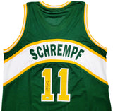 Seattle Supersonics Detlef Schrempf Autographed Green Jersey MCS Holo Stock #202421