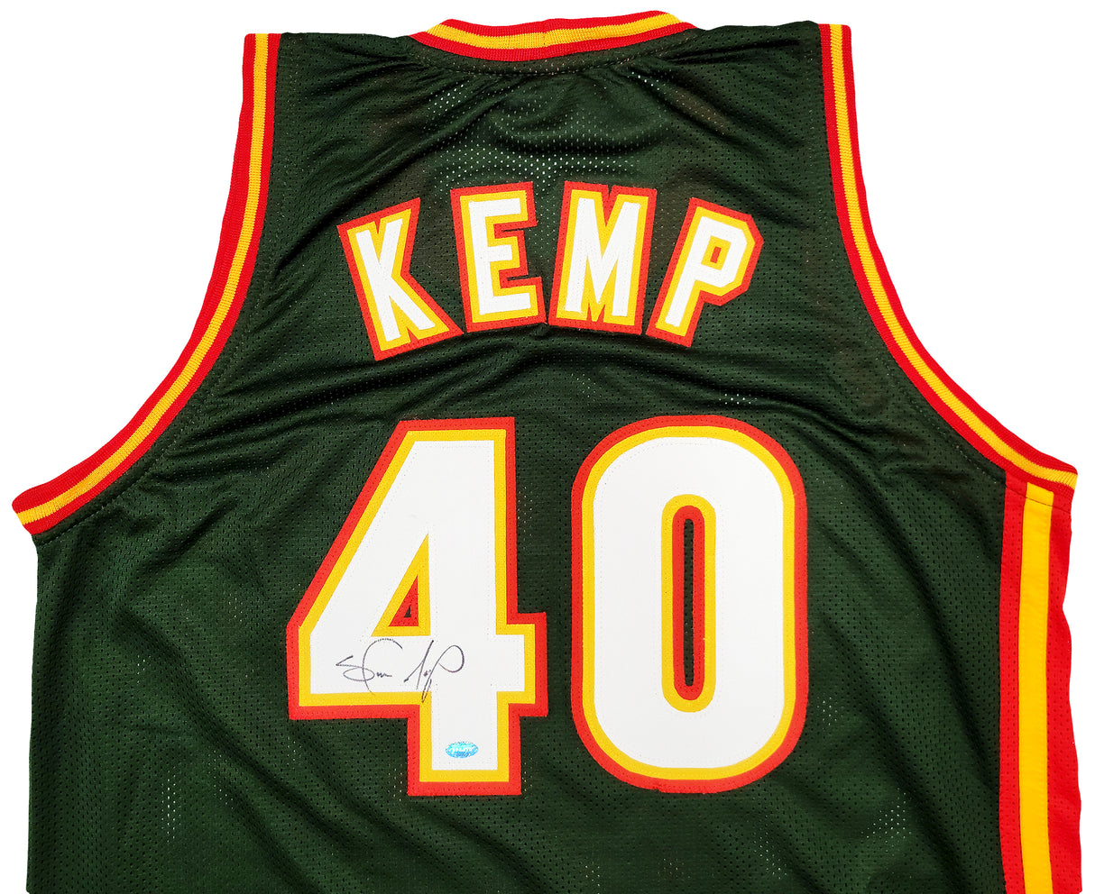 Seattle Supersonics Shawn Kemp Autographed Green Jersey MCS Holo Stock #202428