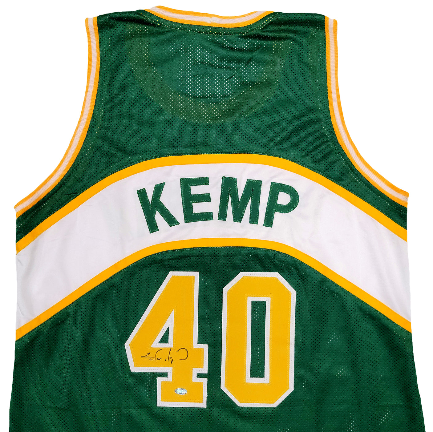 Seattle Supersonics Shawn Kemp Autographed Green Jersey MCS Holo Stock #202427