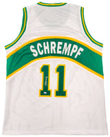 Seattle Supersonics Detlef Schrempf Autographed White Jersey MCS Holo Stock #202422