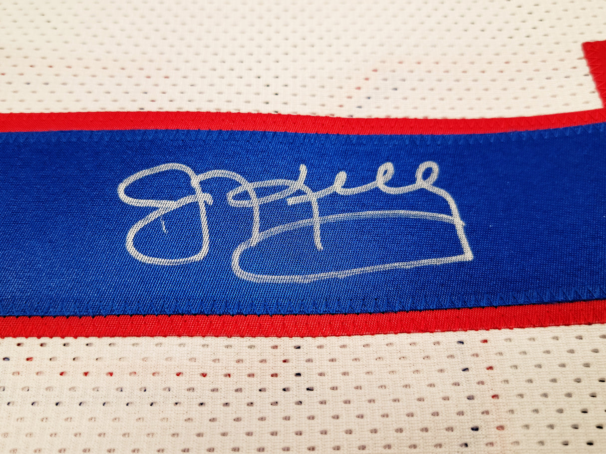 Buffalo Bills Jim Kelly Autographed White Jersey Beckett BAS QR Stock #202979