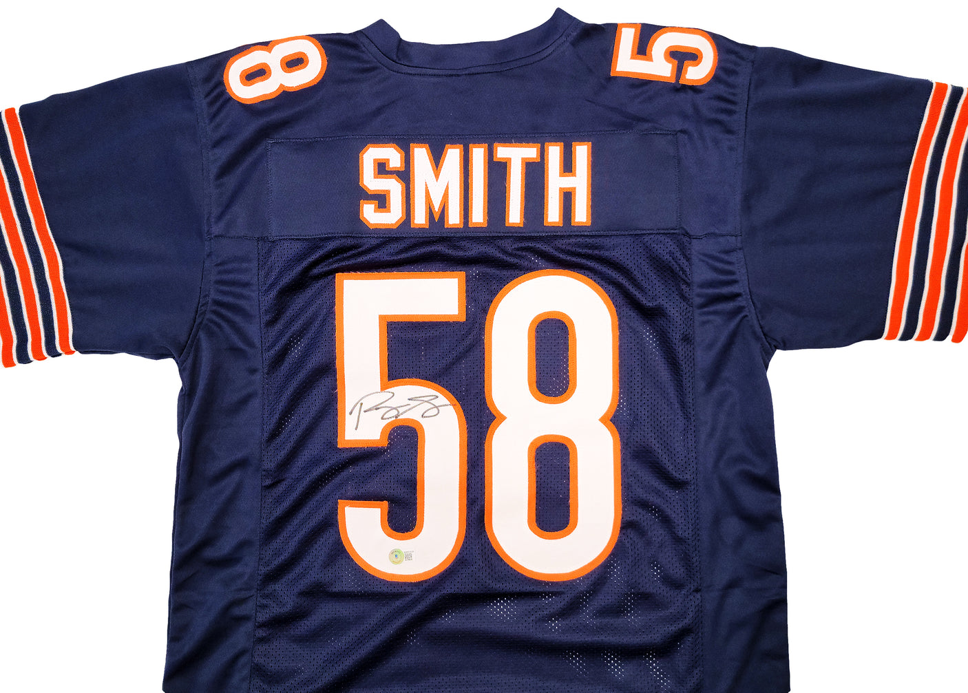 Chicago Bears Roquan Smith Autographed Blue Jersey Beckett BAS QR Stock #203004
