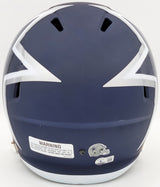 Ezekiel Elliott Autographed Dallas Cowboys AMP Blue Full Size Replica Speed Helmet Beckett BAS QR Stock #203006